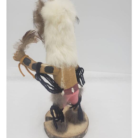 Vintage Kachina Doll Masked Sun Face Signed Sherman Handcrafted 11" Tall - Picture 10 of 11
